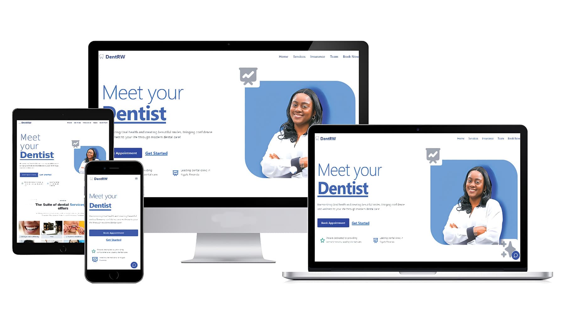 Screenshot of DENTRW V1 - Dental Clinic Website